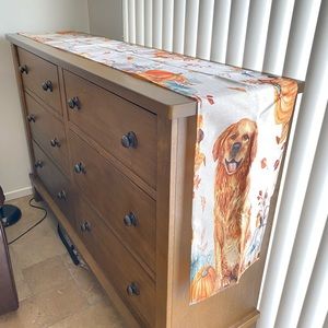 golden retriever themed table runner